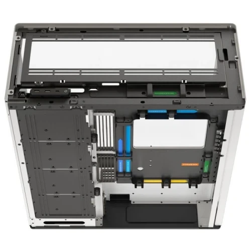 Корпус HAVN HS 420, White, без БЖ, Mid Tower, для E-ATX / ATX / MicroATX / Mini-ITX, 1xType-C / 2xUSB 3.2, макс. CPU - 185 мм / VGA - 480 мм, бічна та передня панель із загартованого скла (HVN-CA-HS420-05) - зображення 6