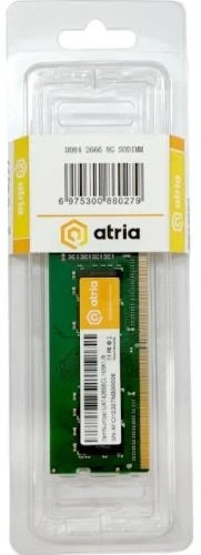 Пам'ять SO-DIMM, DDR4, 8Gb, 2666 MHz, Atria, 1.2V, CL19 (UAT42666CL19SK1/8) - изображение 3