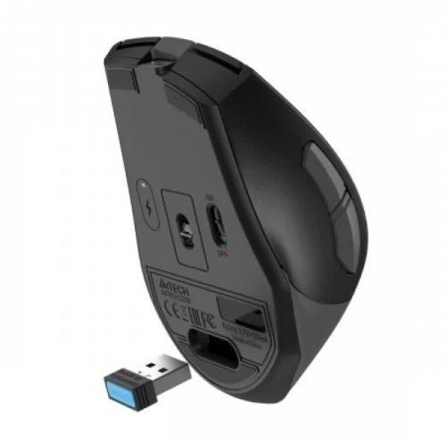 Миша бездротова A4Tech FG35CS Plus "Fstyler" Silent, Black/Grey, USB 2.4GHz, оптична, 1000 - 3200 dpi, 7 кнопок, аккумулятор - изображение 4