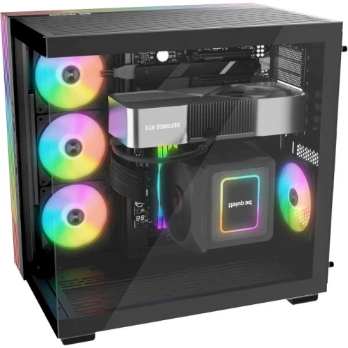 Корпус be quiet! Light Base 600 DX, Black, Midi Tower, без БЖ, ATX, Micro ATX, Mini ITX, 1xType-C / 2xUSB 3.2, макс. CPU - 170 мм / VGA - 400 мм, ARGB-підсвічування, бічна та передня панель із загартованого скла (BGW65) - зображення 3