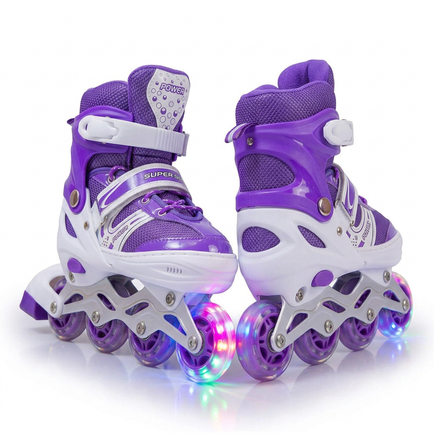 Детские раздвижные ролики SP-Sport 4911 размер 35-38 Purple - изображение 3
