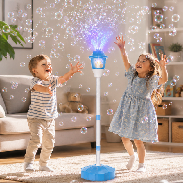 Автоматическая машина для мыльных пузырей с LED-подсветкой и музыкой 26X-264 Голубая - изображение 2