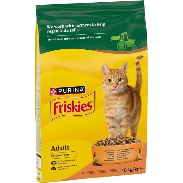 Сухий корм для котів Friskies з куркою та овочами 10 кг - Фото 2 Сухий корм для котів Friskies з куркою та овочами 10 кг - зображення 2