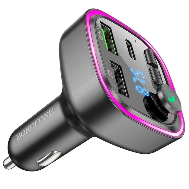 FM модулятор MP3 с USB и прикуривателем Borofone BC48 - зображення 2