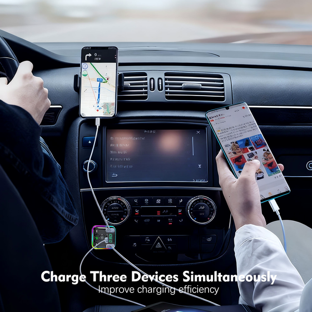 FM модулятор MP3 3.0A 2 USB прикуриватель черный Earldom ET-M114 - изображение 6