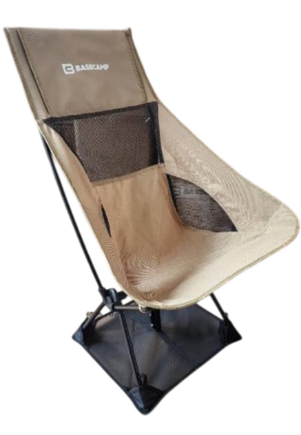 Крісло кемпінгове BaseCamp Compact L Khaki/Black пісочне - Фото 1 Крісло кемпінгове BaseCamp Compact L Khaki/Black пісочне - изображение 1