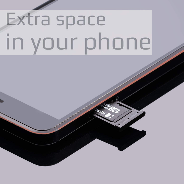 Карта пам'яті Keple microSD 128 ГБ Class 10 UHS-I U1, 30 МБ/с, SD-адаптер + USB-кардрідер - зображення 3