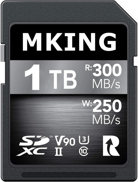 Карта памяти MKING Digital SDXC UHS-II 1 ТБ 1024 ГБ V90, чтение 300 МБ/с, запись 250 МБ/с, для 4K/8K фото и видео - Фото 4 Карта памяти MKING Digital SDXC UHS-II 1 ТБ 1024 ГБ V90, чтение 300 МБ/с, запись 250 МБ/с, для 4K/8K фото и видео - изображение 4