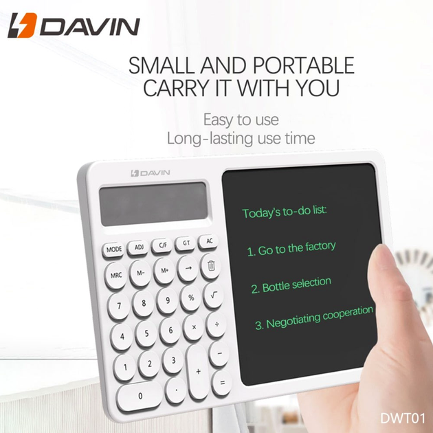Калькулятор Davin DWT01 с функциями и большими кнопками для учебы и работы - изображение 7