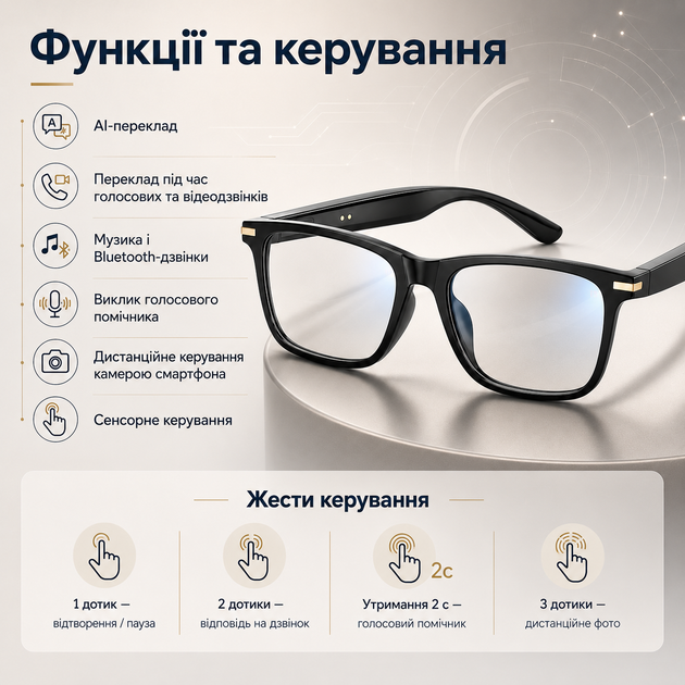 Умные Bluetooth-очки с фотохромными линзами - изображение 4