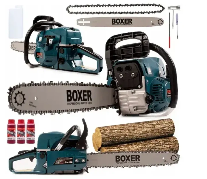 Бензопила BOXER BX-102 шина 2шт 45 см Бак 0,55 л Двигун 2-тактний 52 см³ - изображение 8