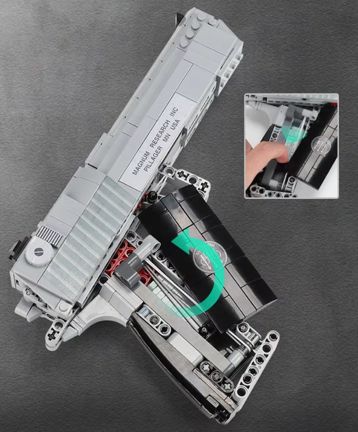 Конструктор игровой пистолет Desert eagle на 528 деталь (XB-24004) - изображение 6