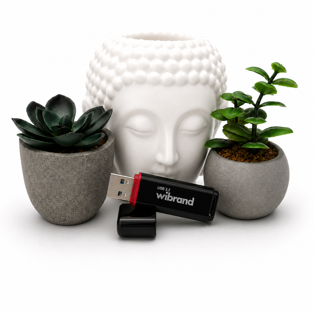 Флешка Wibrand Scarab 16 ГБ USB 3.2 Gen 1 чорна - изображение 5