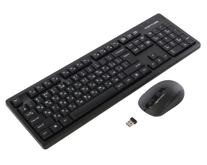 Комплект бездротовий, клавіатура з мишою A4Tech Fstyler FG1200, колір чорний - зображення 2