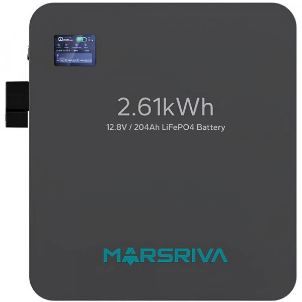 Аккумулятор LiFePO4 Marsriva MR-LFP12-200-WMD 12,8V 204Ah 2,61 кВт·ч для ИБП и резервного питания, настенный - Фото 1 Аккумулятор LiFePO4 Marsriva MR-LFP12-200-WMD 12,8V 204Ah 2,61 кВт·ч для ИБП и резервного питания, настенный - изображение 1