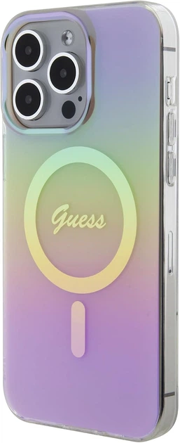 Etui plecki Guess IML Iridescent MagSafe do Apple iPhone 15 Pro Max Pink (3666339155094) - obraz 2