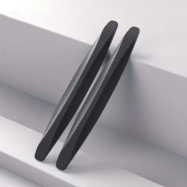 Универсальные гибкие противоударные накладки Carbon Bumper Shield Антицарапки защита на бампер 37.5 см х 5.2 см Черный Карбон 1уп=2шт - изображение 9