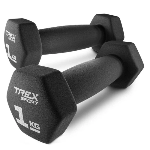 Фітнес-гантелі Trex Sport TX-010VD— 2 × 1 кг, вінілове покриття - зображення 2
