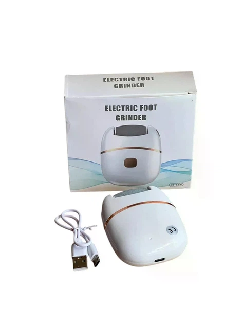 Электрическая аккумуляторная пилка-пемза для пяток и стоп 2 скорости USB зарядка • Беспроводная роликовая пилка для педикюра от натоптышей и огрубевшей кожи 57726 - изображение 4