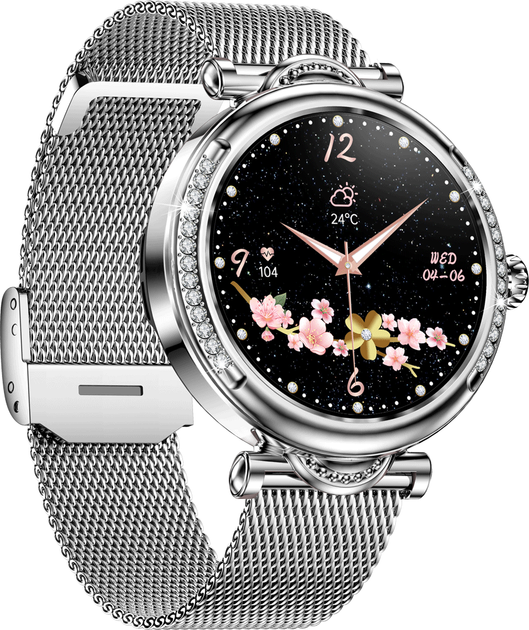 Смарт-часы LEMFO MK20 Silver 1,09″, пульс, давление, SpO₂, IP67, Bluetooth, металлический ремешок, Android/iOS - изображение 5