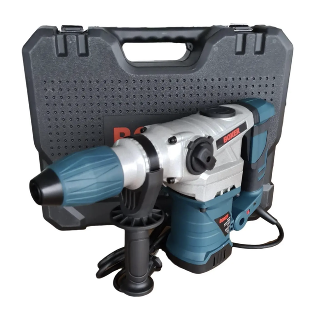 Перфоратор BOXER BX-163 2950 Вт з патроном SDS-Plus силою удару 5.5 Дж трьома режимами роботи ударним механізмом швидкістю до 4000 уд/хв для свердління бетону цегли каменю довбання та монтажних робіт - Фото 6 Перфоратор BOXER BX-163 2950 Вт з патроном SDS-Plus силою удару 5.5 Дж трьома режимами роботи ударним механізмом швидкістю до 4000 уд/хв для свердління бетону цегли каменю довбання та монтажних робіт - зображення 6