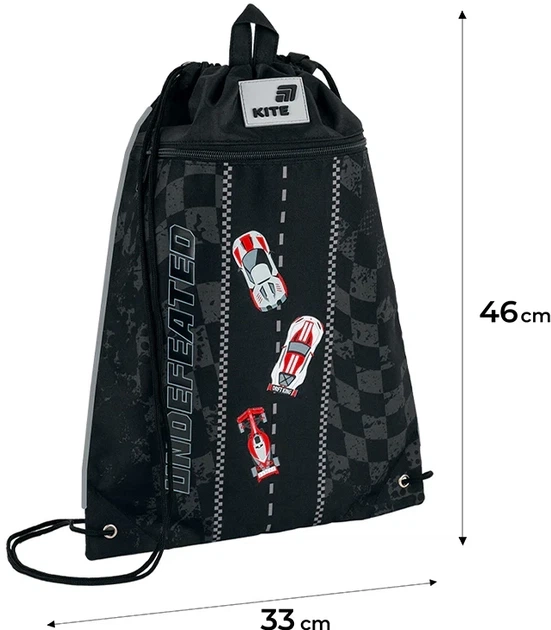 Сумка для взуття Kite Race&Win 46х33 см Чорна (K26-601M-8) - изображение 3