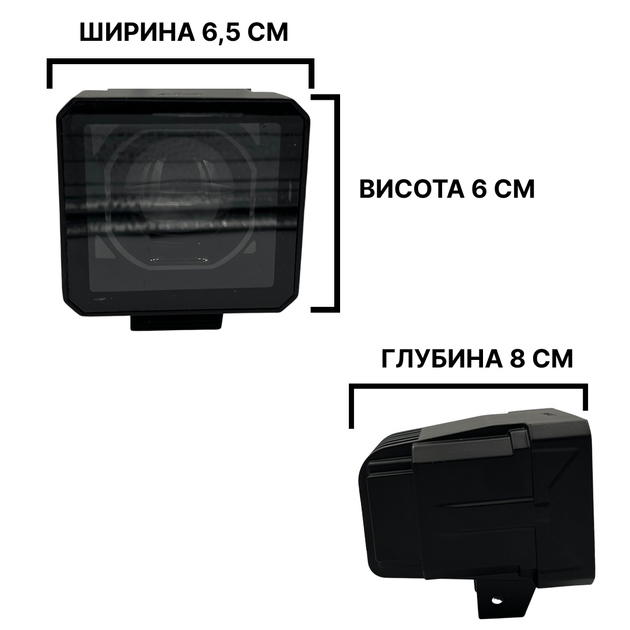 Bi-LED туманки А-32 30-40W желтый белый свет, габарит красный, дальний свет, 10-80V - изображение 2