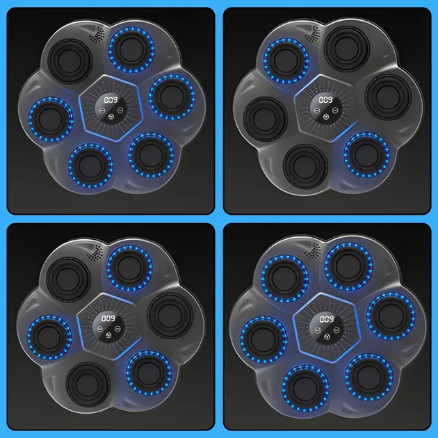 Настенный боксерский тренажер с LED-подсветкой, LY-1083 Bluetooth-колонкой и режимами тренировки - изображение 4