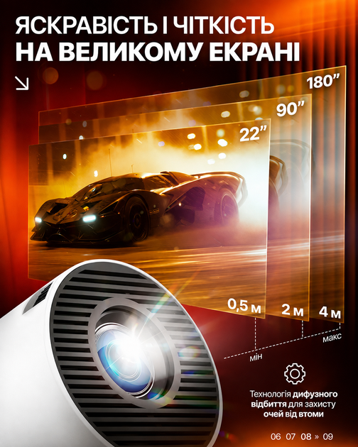 Смарт проектор MAGCUBIC HY300 4K Android 11 HD портативный видеопроектор для дома, домашний кинотеатр с Bluetooth 5.0 Dual WiFi, мультимедийный проектор для фильмов и видео - изображение 2