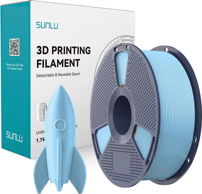 Швидкісний PLA-пластик Філамент Sunlu PLA High-Speed Sky Blue для 3D-принтера - 1Кг, 1.75mm з Котушкою / до 600 мм/с - Фото 1 Швидкісний PLA-пластик Філамент Sunlu PLA High-Speed Sky Blue для 3D-принтера - 1Кг, 1.75mm з Котушкою / до 600 мм/с - изображение 1