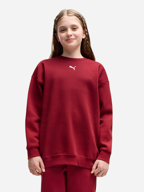 Подростковый теплый спортивный костюм (свитшот + штаны) для девочки Puma 68972723 146-152 см Garnet Glow (4070033459232) - изображение 3