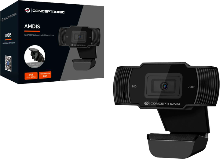 Kamera internetowa Conceptronic AMDIS03B Black (AMDIS03B) - Zdjęcie 2 Kamera internetowa Conceptronic AMDIS03B Black (AMDIS03B) - obraz 2