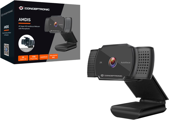 Kamera internetowa Conceptronic AMDIS02B Black (AMDIS02B) - Zdjęcie 2 Kamera internetowa Conceptronic AMDIS02B Black (AMDIS02B) - obraz 2