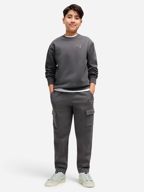 Підлітковий спортивний костюм (світшот + штани) для хлопчика Puma Essentials Elevated 69521834 170-176 см Moody Gray (4070033470978) - Фото 1 Підлітковий спортивний костюм (світшот + штани) для хлопчика Puma Essentials Elevated 69521834 170-176 см Moody Gray (4070033470978) - зображення 1