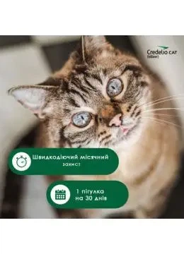 Кределіо (Credelio) Elanco для котів 2–8 кг — жувальні таблетки від бліх і кліщів, 3 шт. - зображення 3