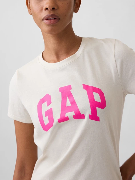 Футболка бавовняна жіноча GAP 895899369 XL Молочна (1161171124) - Фото 4 Футболка бавовняна жіноча GAP 895899369 XL Молочна (1161171124) - зображення 4