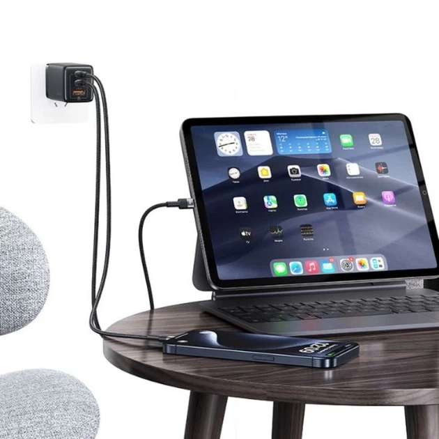 Кабель Usams USB-C на USB-C 60W 1.2 м плетений (6958444991894) - зображення 3