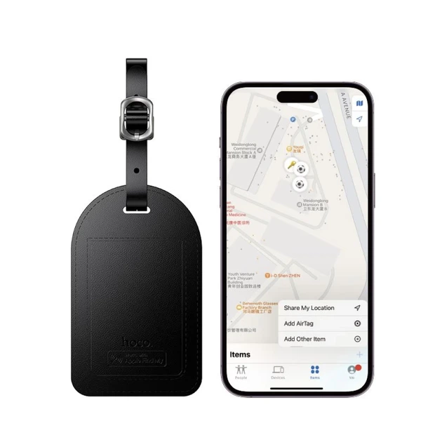 Трекер Hoco E91H совместимый с Apple Find My Black (6942007664158) - изображение 7