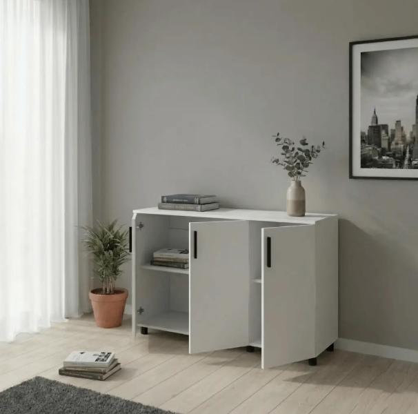 Комод Doros Торн Білий 3 ДСП 135х51,6х80 (41510169) - зображення 2