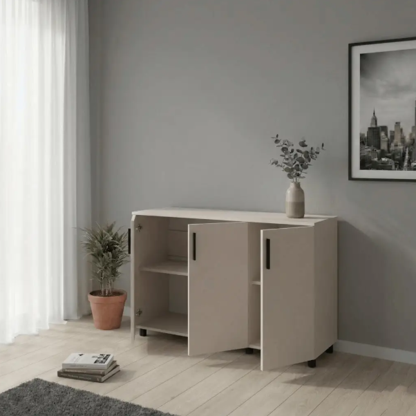 Комод Doros Торн Кашемір 3 ДСП 135х51,6х80 (41510175) - зображення 2