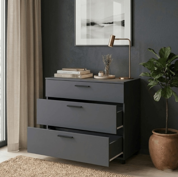 Комод Doros Торн Антрацит 3Ш 90×51,6×80 (41510161) - изображение 2