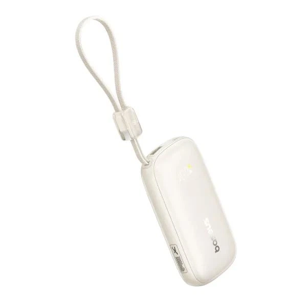 Павербанк Baseus 10000mAh 22.5W Павербанк Baseus EnerFill FC21 Qpow 3 Ultra с быстрой зарядкой, Портативный внешний аккумулятор, порты USB/Type-C/Lightning, LED-дисплей, кабель Type-C to Lightning Серебристый - изображение 5