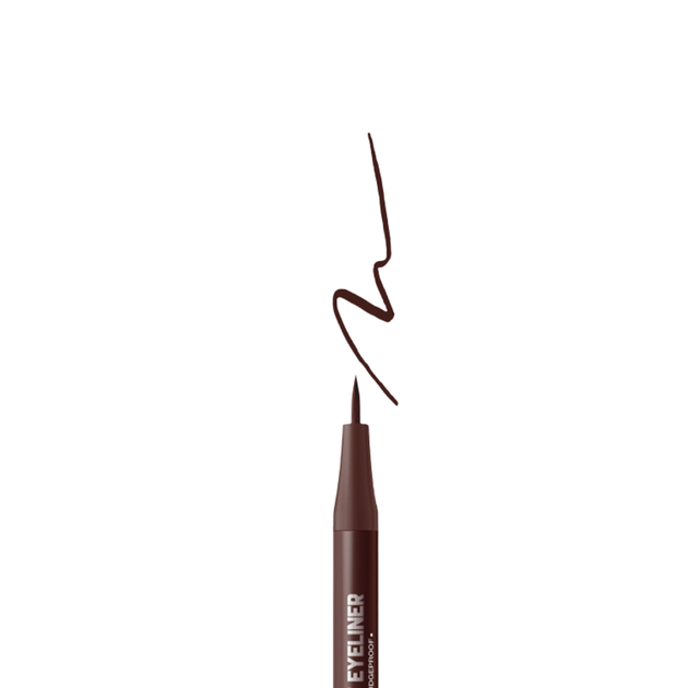 Рідка підводка-фломастер для очей TopFace Pro Ink (PT619), 02 Bitter Brown Коричнева - Фото 2 Рідка підводка-фломастер для очей TopFace Pro Ink (PT619), 02 Bitter Brown Коричнева - зображення 2