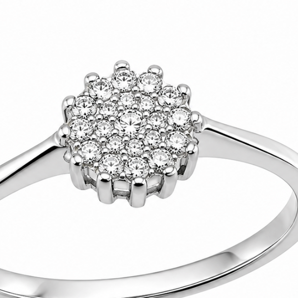 Каблучка срібна фантазія з фіанітами Silver Style 17 р. (11361.10 sku:2300103722785) - зображення 2