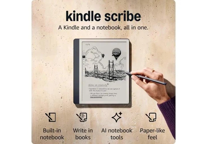 Электронная книга Amazon Kindle Scribe 64 GB 2024 с чехлом и стилусом (KindleScribe64) - изображение 2