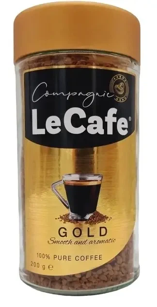 Розчинна кава Le Cafe Gold 200 гр - Фото 1 Розчинна кава Le Cafe Gold 200 гр - зображення 1