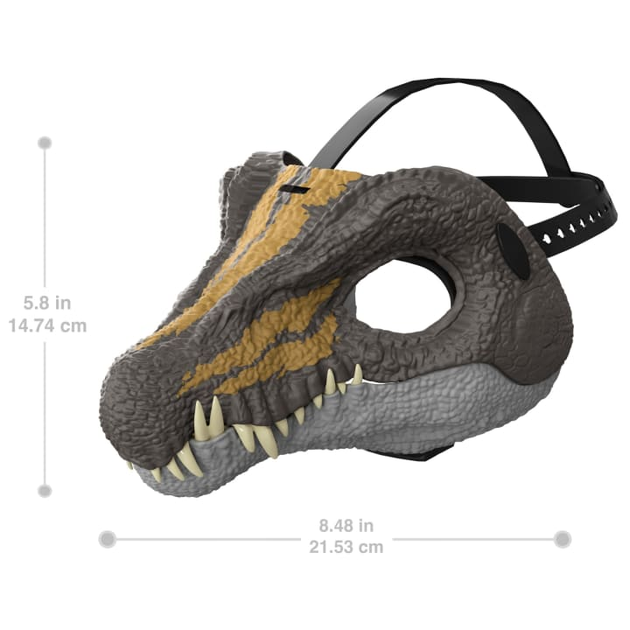 Маска Динозавра Спінозавр Світ Юрського періоду зі звуком Jurassic World Spinosaurus Dinosaur Mask Mattel (JCG28) - Фото 3 Маска Динозавра Спінозавр Світ Юрського періоду зі звуком Jurassic World Spinosaurus Dinosaur Mask Mattel (JCG28) - зображення 3