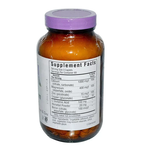 Минеральный комплекс Bluebonnet Nutrition Calcium Magnesium+Zinc, 180 капсул - изображение 2