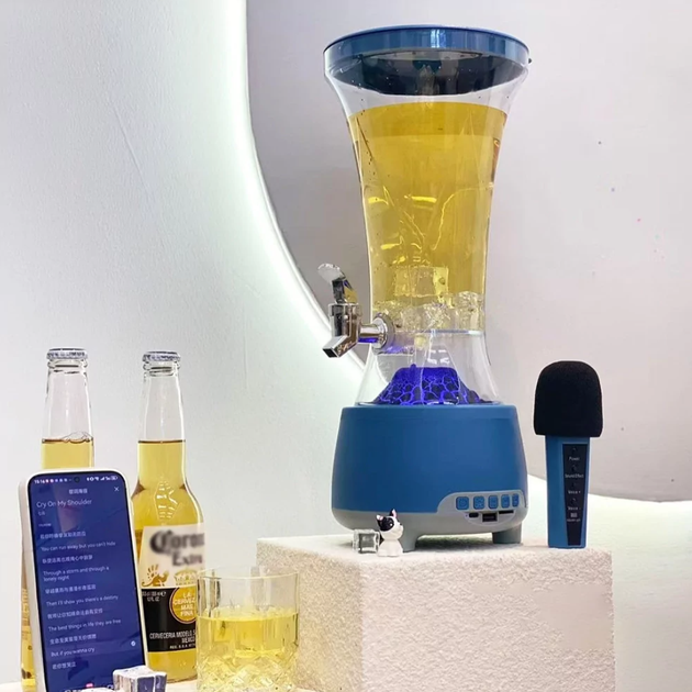 Пивная башня-диспенсер для напитков SPK-H01 с Bluetooth-колонкой, караоке и беспроводным микрофоном - Фото 3 Пивная башня-диспенсер для напитков SPK-H01 с Bluetooth-колонкой, караоке и беспроводным микрофоном - изображение 3