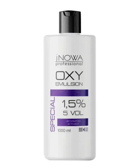 Окислительная эмульсия jNOWA Professional OXY 1.5% 5 vol 1000 мл - Фото 1 Окислительная эмульсия jNOWA Professional OXY 1.5% 5 vol 1000 мл - изображение 1